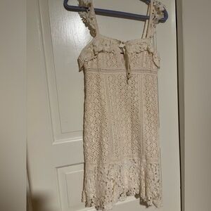 Free People Lace Cream Dress